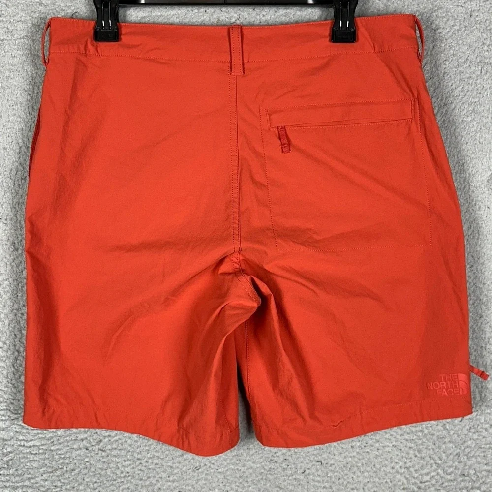 The North Face Shorts Mens 34 Orange Cargo Hiking Outdoor Utility Stretch EUC